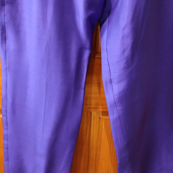 Vintage Vision Apparel Royal Purple Silk Pants 12 - Picture 6 of 14